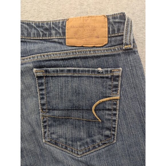 American Eagle Outfitters Hipster Jeans Womens 33 Blue Low Rise Bootcut 33x32 - Picture 10 of 16